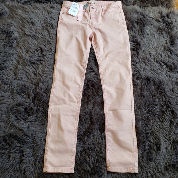 Stradivarius Barbie Pink Wash Jeans Pants Jeggings Pockets Stretchy Skinny Sz 8 - Picture 2 of 5